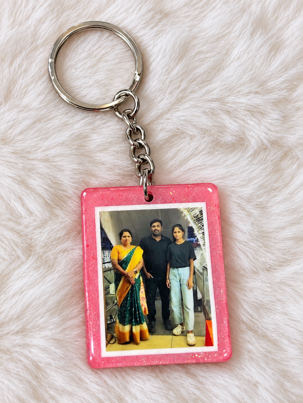 Personalized Photo Keychain Printing | Custom Name & Photo Keychain | Birthday, Anniversary & Couple Gift