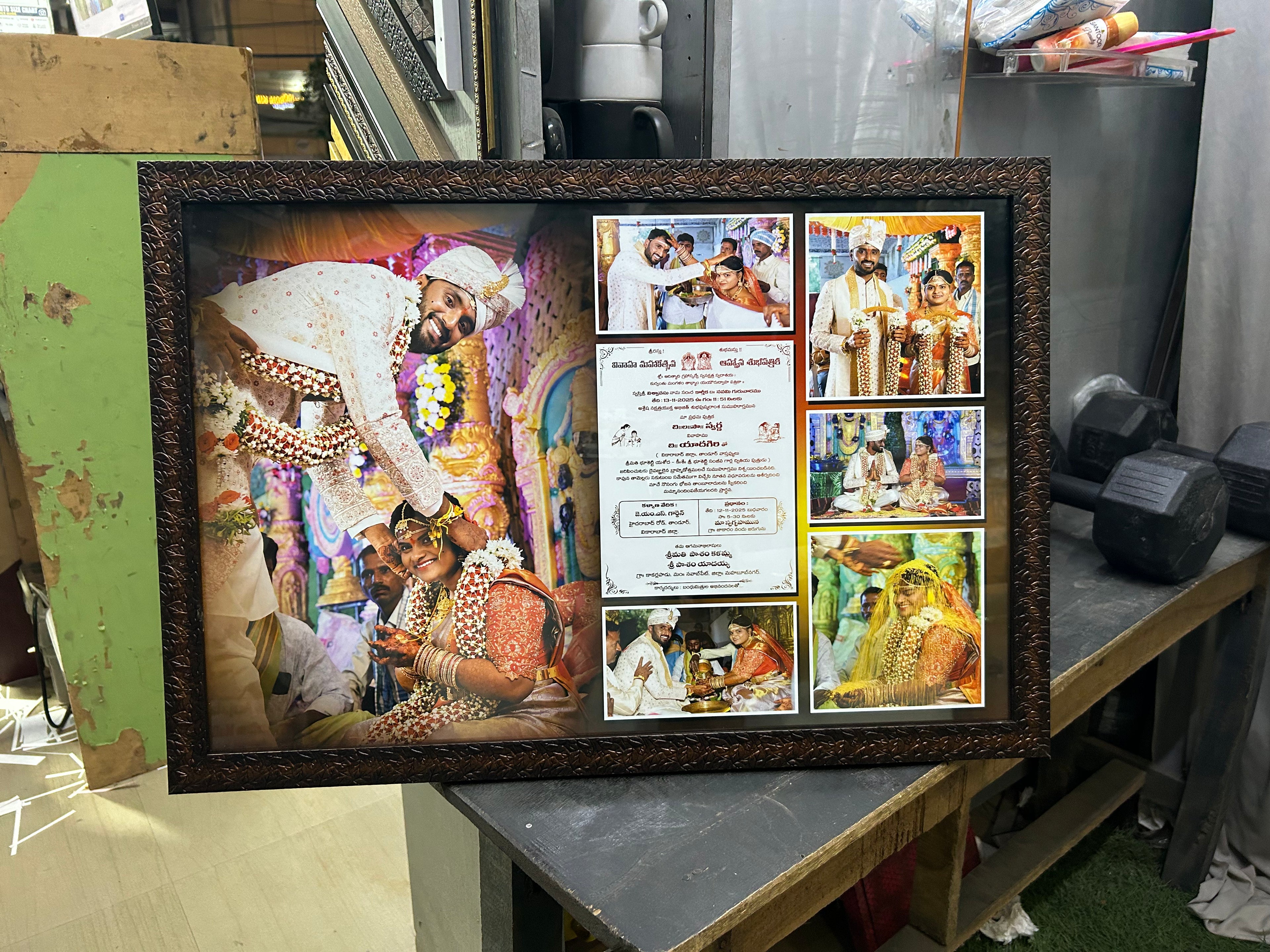 24 x 16 wedding collage frame