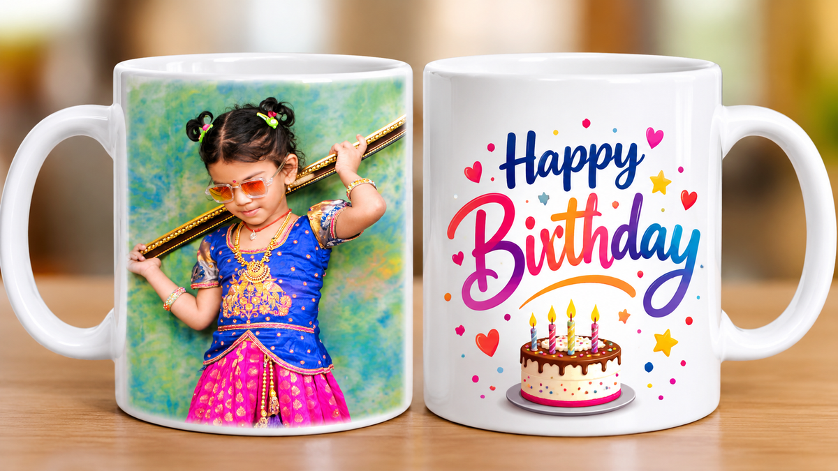 Personalized Photo Mug Printing | Custom Printed Coffee Mug | Birthday, Anniversary & Gift Mug